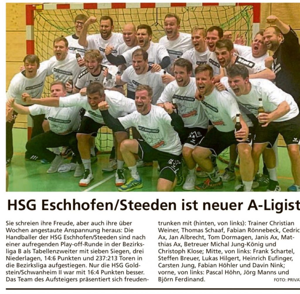 HSG Eschhofen/Steeden ist neuer A-Ligist